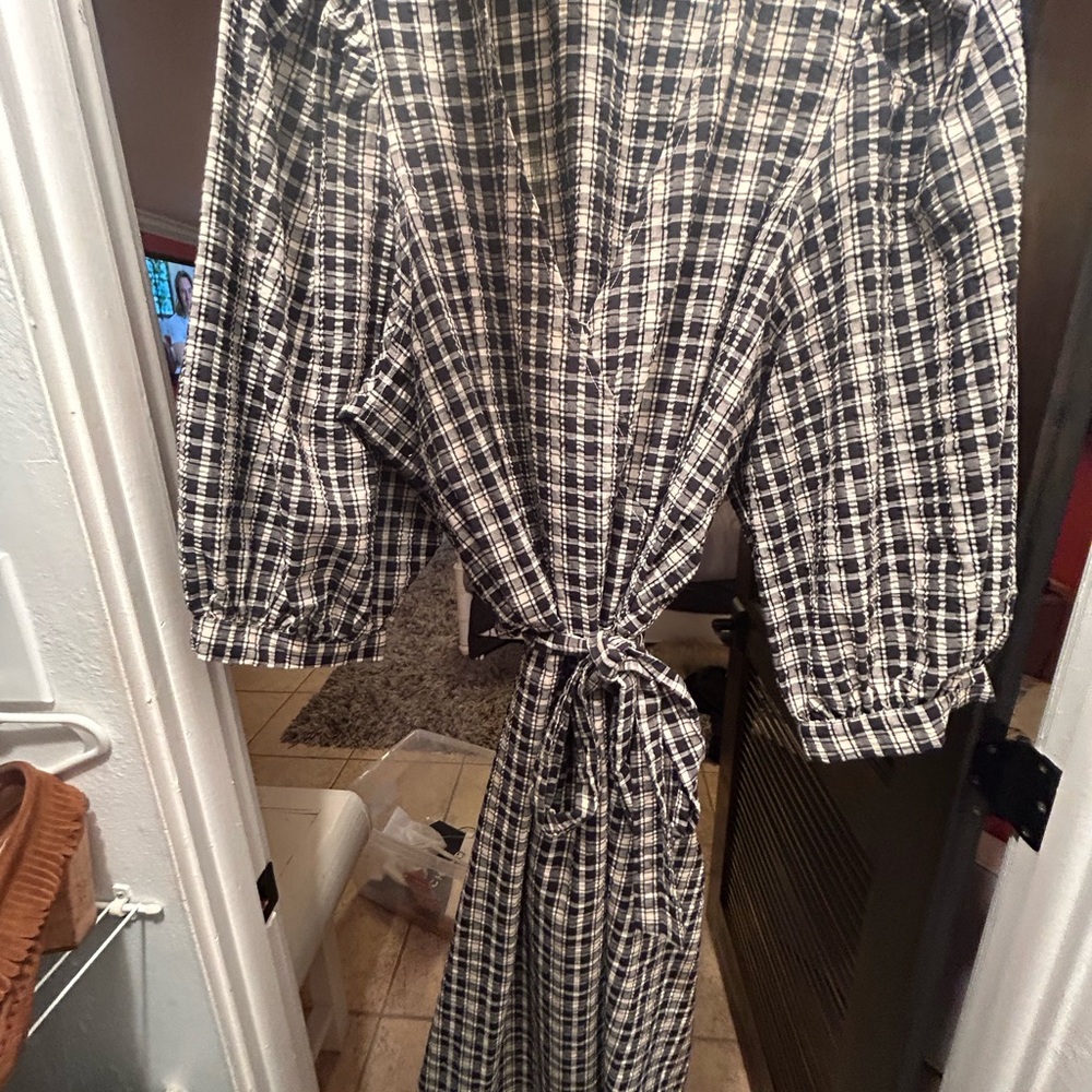 Black and White Plaid Dress